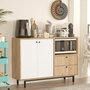 Hanah Home RE2-SW Armario Multiusos Roble y Blanco